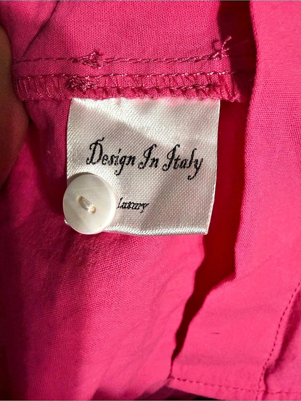 Pink Button Front Top Size Large - Picture 4 of 6